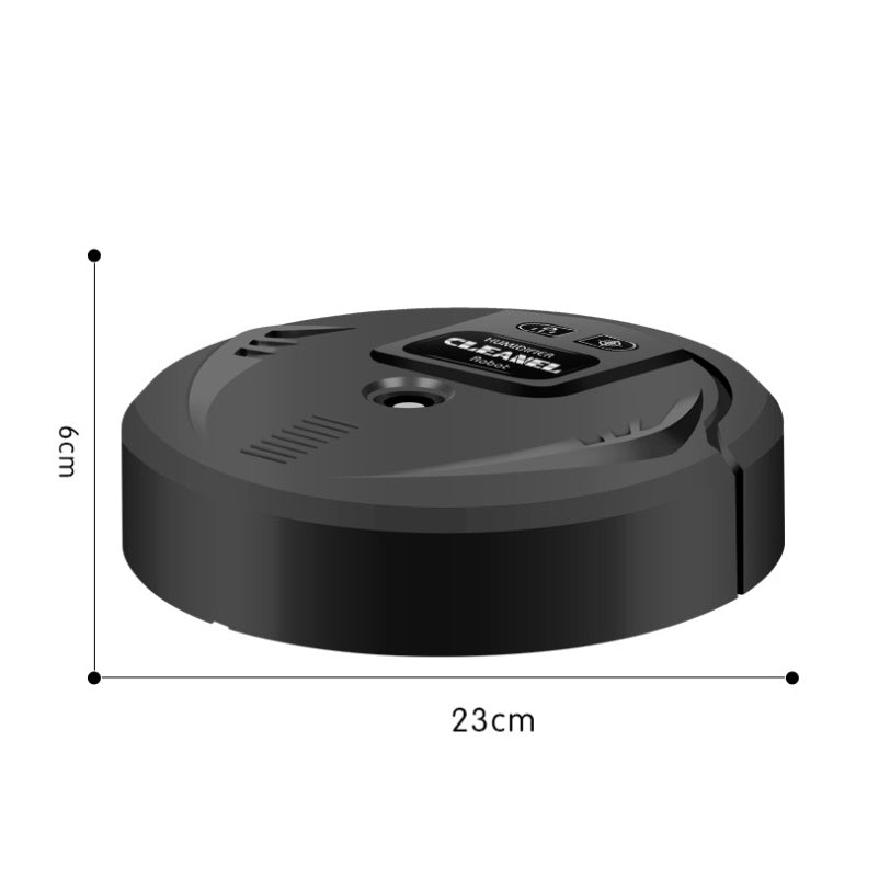 Smart Sweeping Robot USB Home Automatic Cleaning & Humidifying Machine Movable Aromatherapy Atomizer(Black )