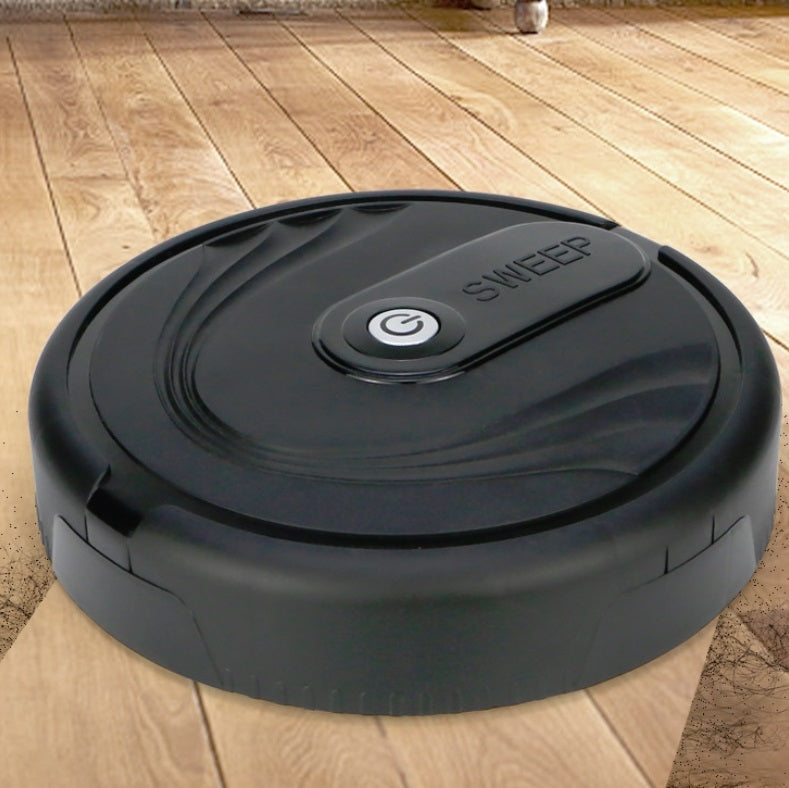 Smart Sweeping Robot Household Hair Cleaner, Specification:Battery Version(Black)