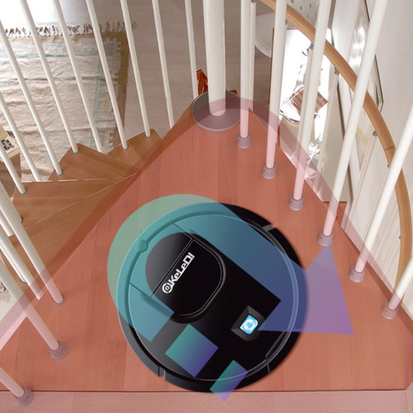 KeleDi Mini Smart Sweeping Robot Mop & Suck 2 In 1 Automatic Cleaning Machine(Black)