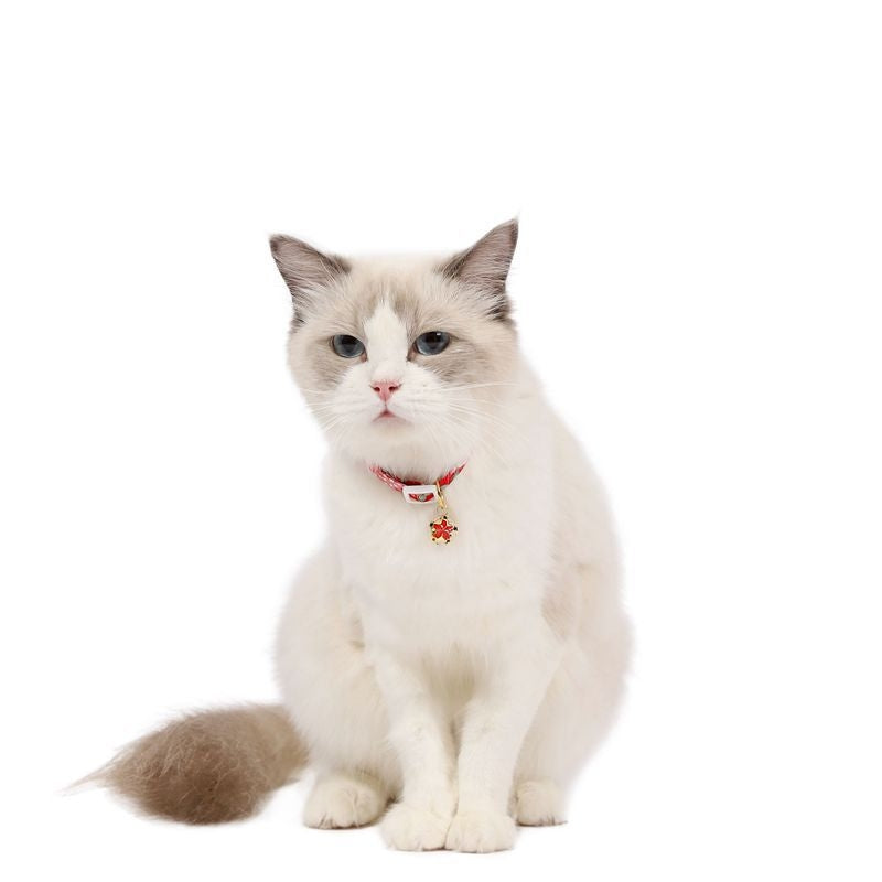 Adjustable Pet Flower Hollow Bell Collar Cat Dog Collar Accessories, Specification: S 17-32cm(Blue)
