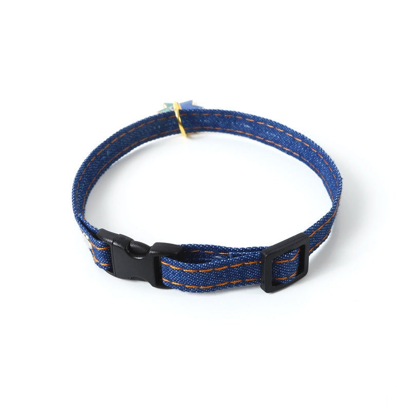 Pet Cowboy Cat Dog Collar With Bell Pet Accessories, Size:S 16-32cm, Style:Small Ball