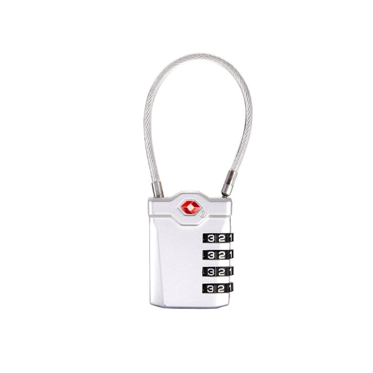 Zinc Alloy Red Dot Luggage Small Padlock Small Mini Code Lock(Silver)