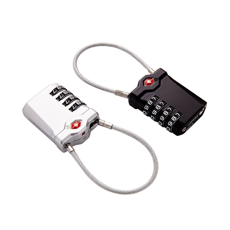 Zinc Alloy Red Dot Luggage Small Padlock Small Mini Code Lock(Silver)