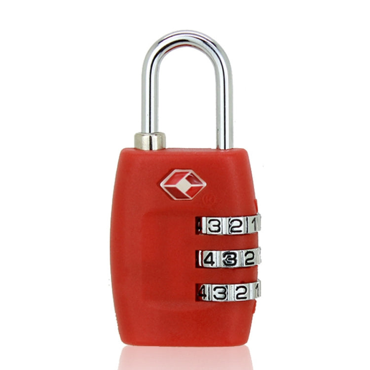 Customs Luggage Lock Overseas Travel Luggage Zipper Lock Plastic TSA Code Lock(Red)