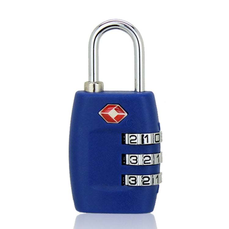 Customs Luggage Lock Overseas Travel Luggage Zipper Lock Plastic TSA Code Lock(Dark Blue)