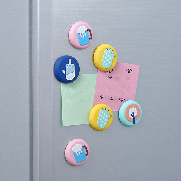 2 PCS Home Creative Refrigerator Magnetic Stickers Cartoon Personality Seamless Memo Magnetic Message Stickers(Small Tree)
