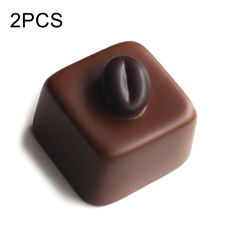 2 PCS Simulation Food Stereo Chocolate Refrigerator Magnet Decoration Stickers(Brown Square)