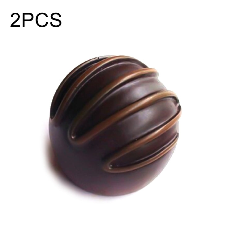 2 PCS Simulation Food Stereo Chocolate Refrigerator Magnet Decoration Stickers(Brown Round)