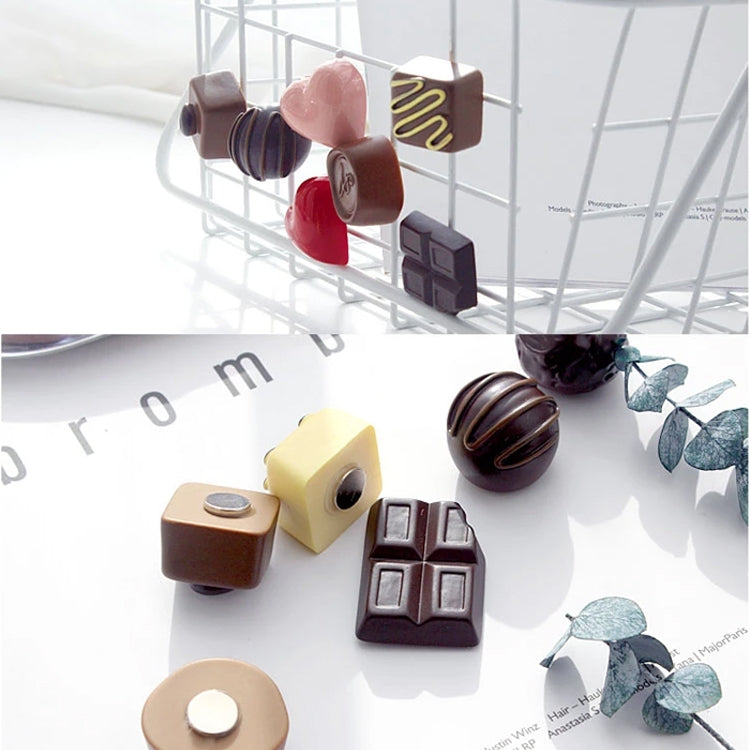 2 PCS Simulation Food Stereo Chocolate Refrigerator Magnet Decoration Stickers(Rose)