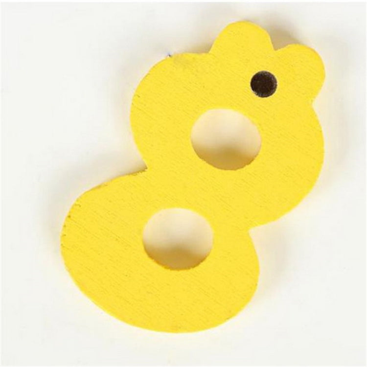 2 Packs Cartoon Digital Wooden Magnetic Refrigerator Stickers Early Childhood Teaching Aids