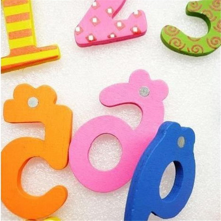 2 Packs Cartoon Digital Wooden Magnetic Refrigerator Stickers Early Childhood Teaching Aids
