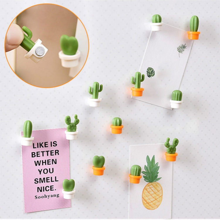 6 PCS/Set Green Cactus Refrigerator Stickers Magnetic Message Stickers Decorative Accessories(Orange)