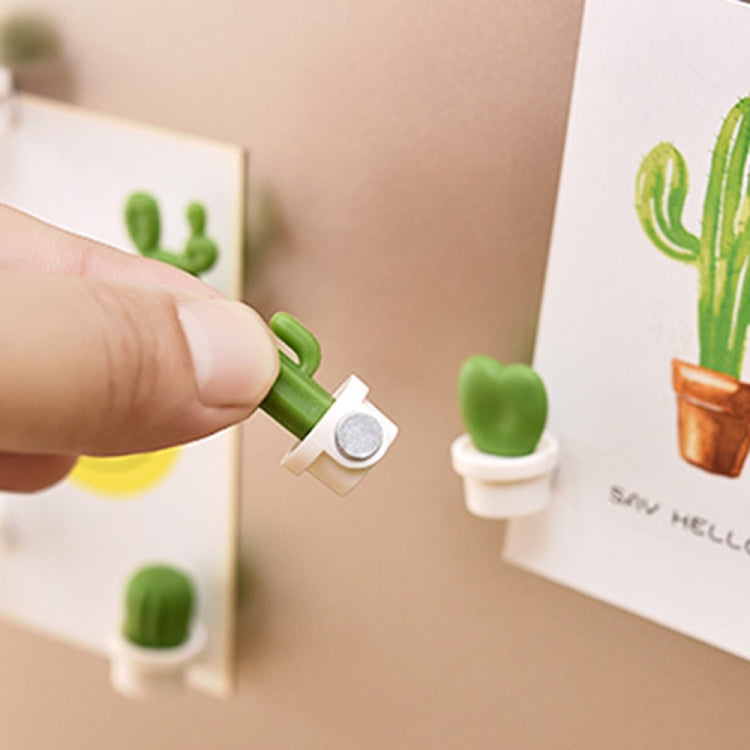 6 PCS/Set Green Cactus Refrigerator Stickers Magnetic Message Stickers Decorative Accessories(Orange)