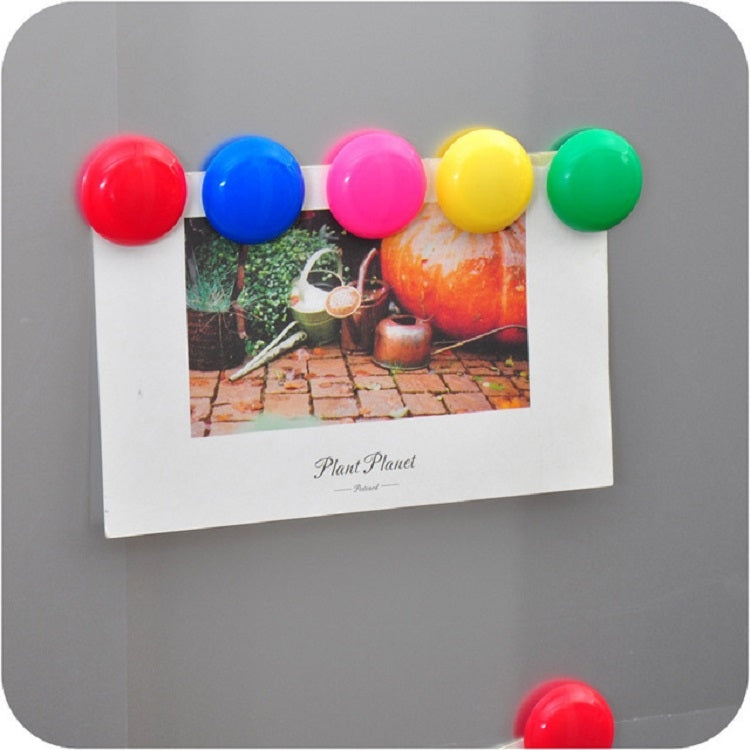 20 PCS Colorful Round Multi-function Refrigerator Magnetic Stickers, Random Color Delivery