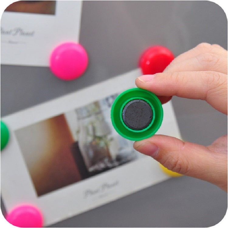 20 PCS Colorful Round Multi-function Refrigerator Magnetic Stickers, Random Color Delivery