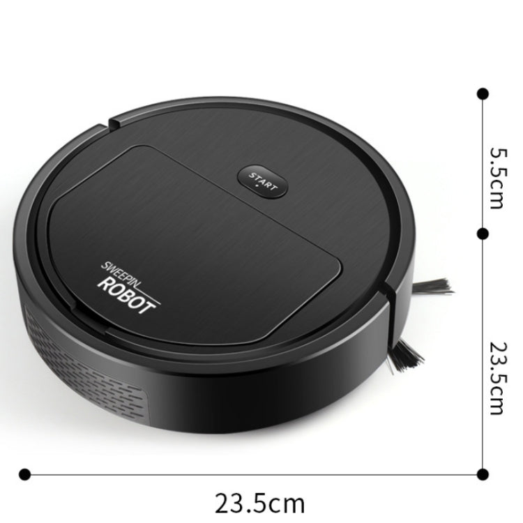 Household Automatic Smart Charging Sweeping Robot, Specification: 3 in 1（Black）