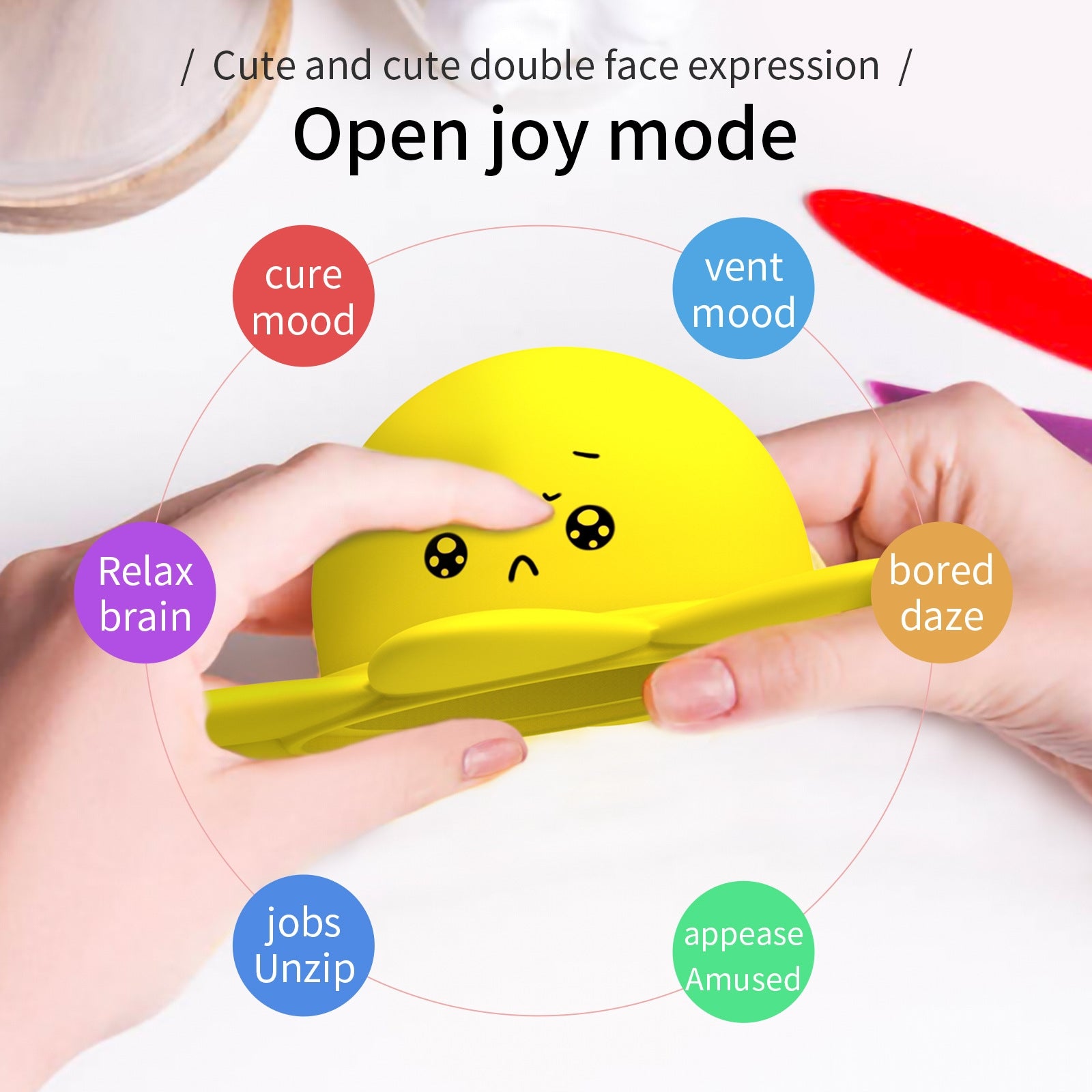 Double Expression Flip Dolls Octopus Silicone Unzip Toys, Height: 4.9cm(Green)