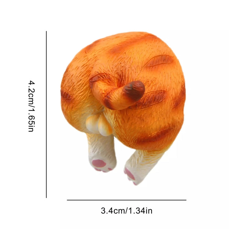 Cat Ass Cartoon Stereo Magnetic Buckle Refrigerator Stickers Without Magnetic Stickers(D Deep Brown)