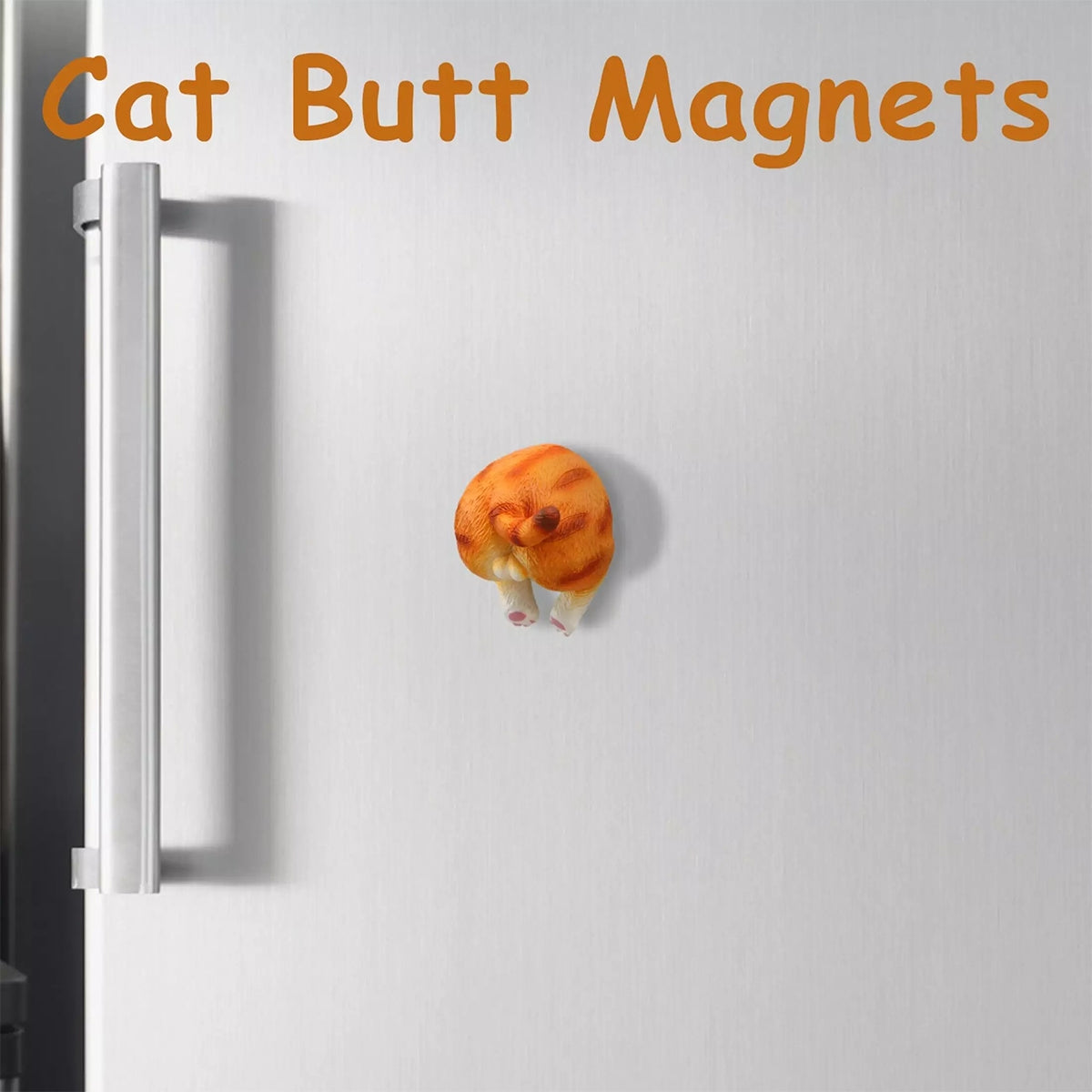 Cat Ass Cartoon Stereo Magnetic Buckle Refrigerator Stickers Without Magnetic Stickers(D Deep Brown)