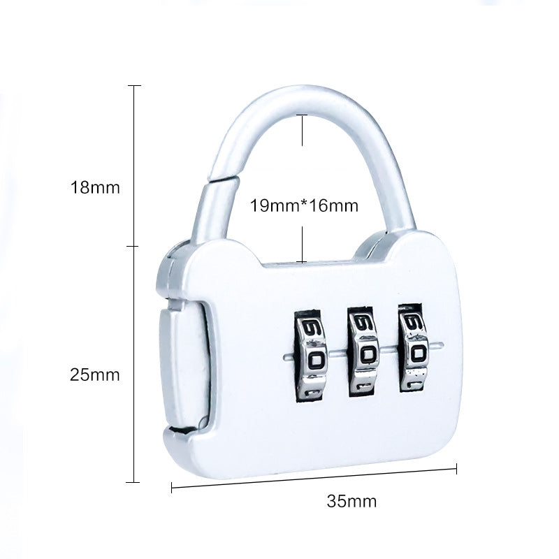 6 PCS Xmm-8007 Cartoon Cat Metal Digital Password Lock Mini Small Padlock Mix Color Random Delivery
