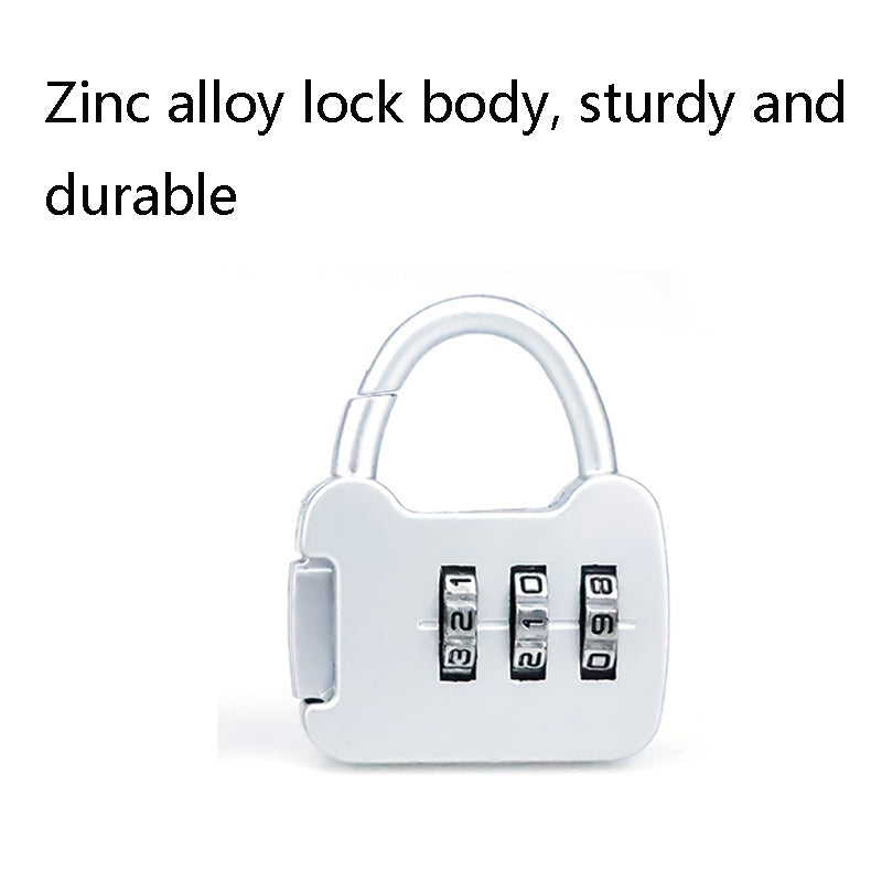 6 PCS Xmm-8007 Cartoon Cat Metal Digital Password Lock Mini Small Padlock Mix Color Random Delivery