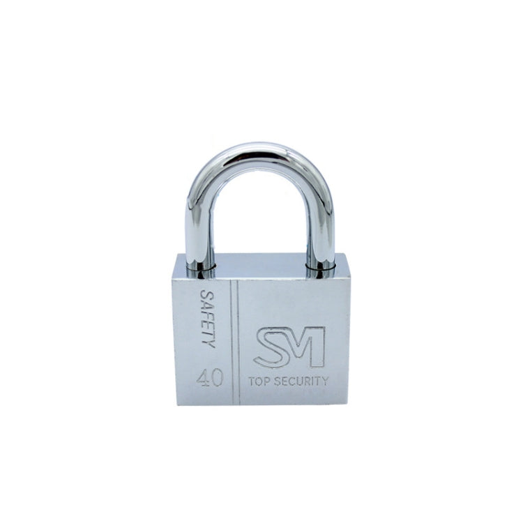 Square Blade Imitation Stainless Steel Padlock, Specification: Short 40mm Not Open