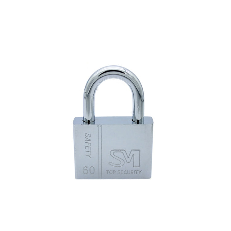 Square Blade Imitation Stainless Steel Padlock, Specification: Short 60mm Not Open