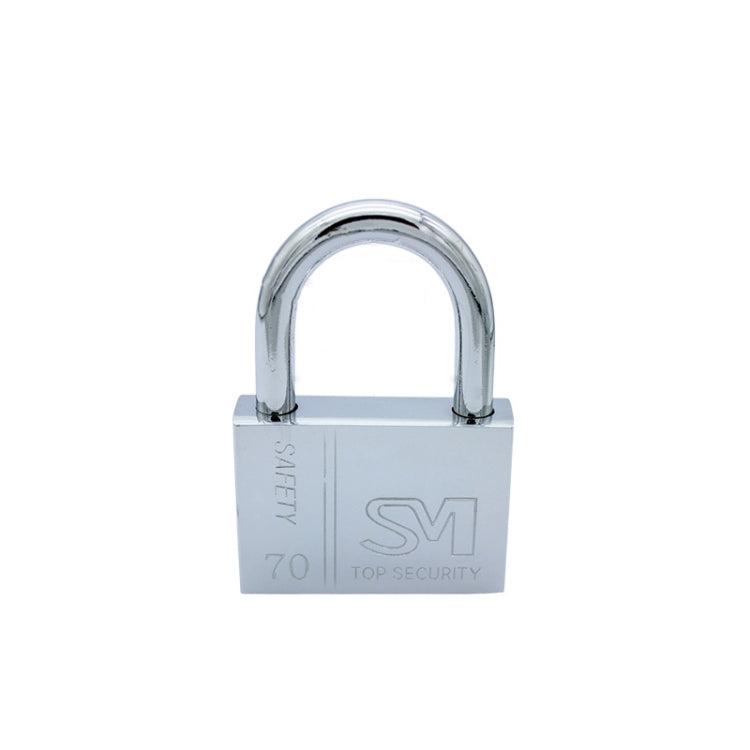 Square Blade Imitation Stainless Steel Padlock, Specification: Short 70mm Not Open