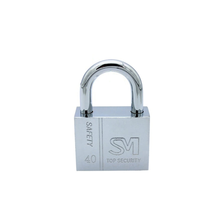 Square Blade Imitation Stainless Steel Padlock, Specification: Short 40mm Open