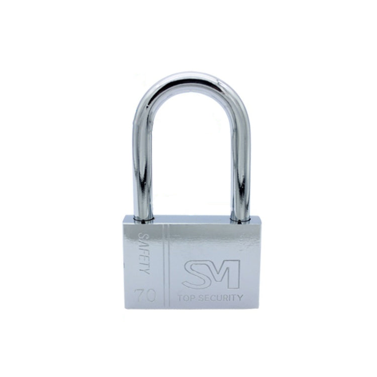 Square Blade Imitation Stainless Steel Padlock, Specification: Long 70mm Open