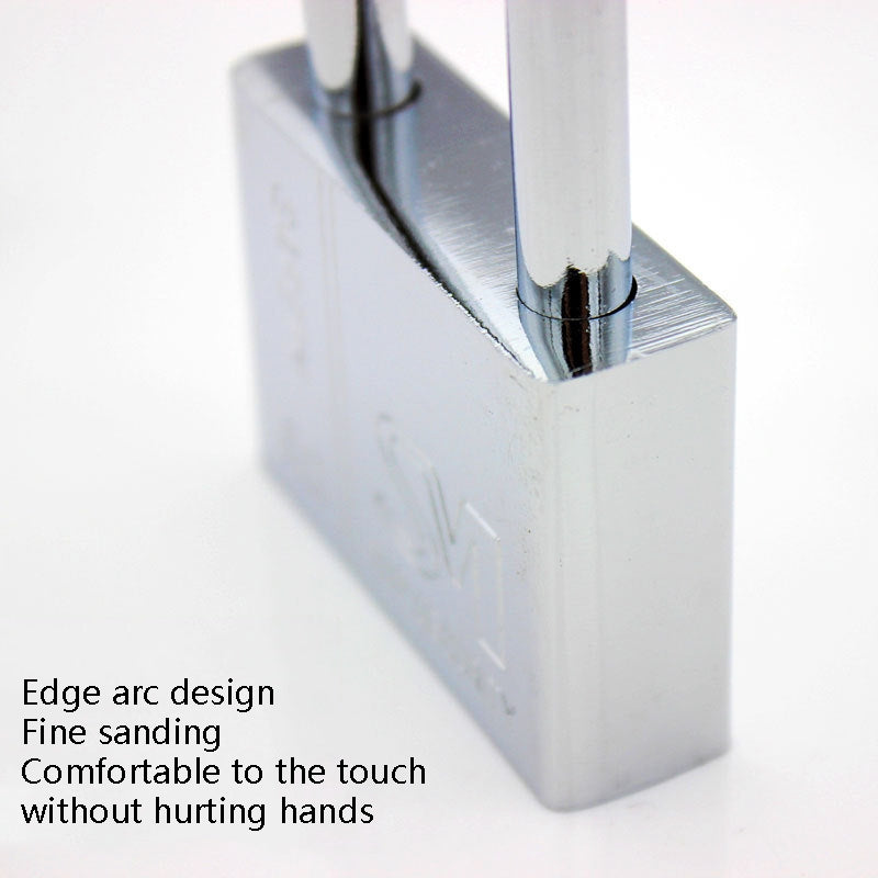 Square Blade Imitation Stainless Steel Padlock, Specification: Long 70mm Open