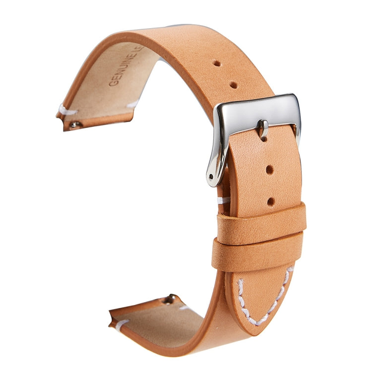 First Layer Retro Cowhide Frosted Bottom Leather Quick Release Ultra-Thin Universal Watch Strap, Size：