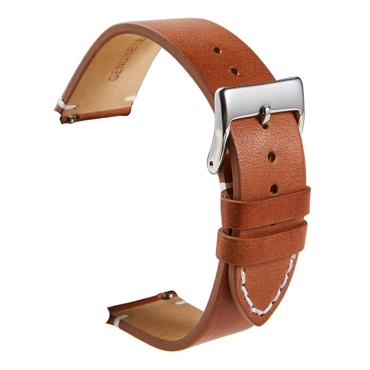 First Layer Retro Cowhide Frosted Bottom Leather Quick Release Ultra-Thin Universal Watch Strap, Size：