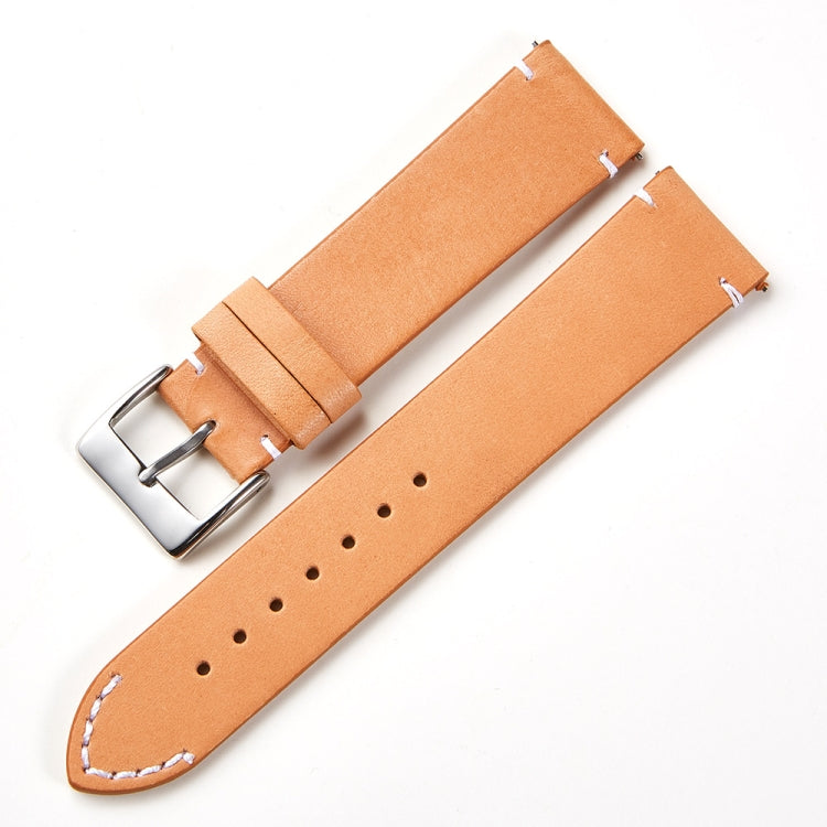 First Layer Retro Cowhide Frosted Bottom Leather Quick Release Ultra-Thin Universal Watch Strap, Size：