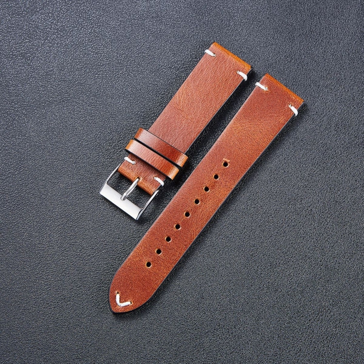 HB001 Color-Changing  Retro Oil Wax Leather Ultra-Thin Universal Watch Strap