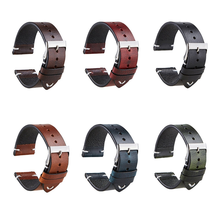 HB001 Color-Changing  Retro Oil Wax Leather Ultra-Thin Universal Watch Strap
