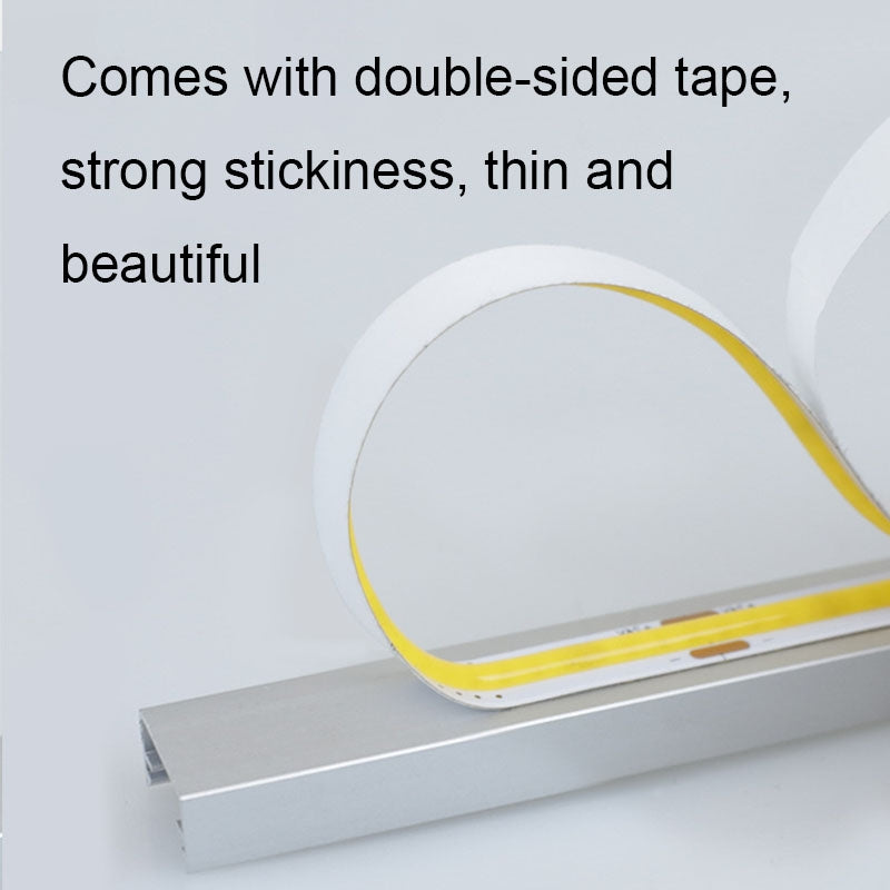 1m 24V 320 Beads 12W 8mm Wide COB Adhesive Decorative LED Light Strip, Style: Yellow(Color Monochromatic)