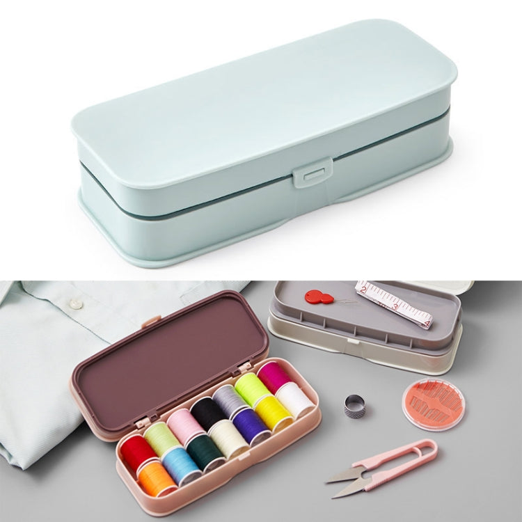Household Needle Box Set Sewing Kit Storage Box(Blue)