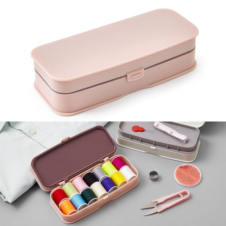 Household Needle Box Set Sewing Kit Storage Box(Pink)
