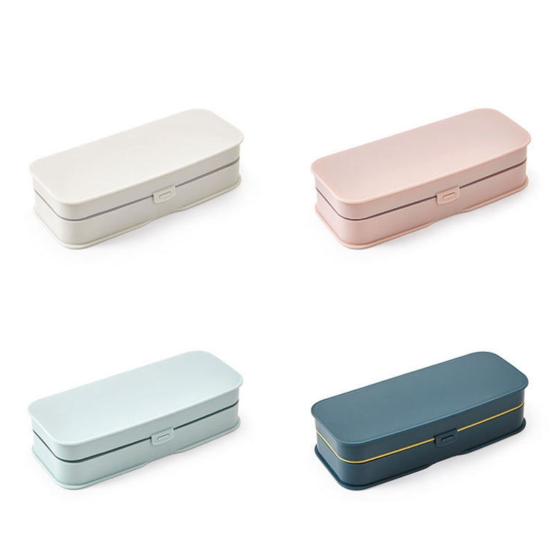 Household Needle Box Set Sewing Kit Storage Box(Navy Blue)