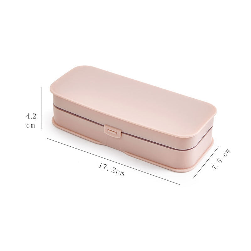 Household Needle Box Set Sewing Kit Storage Box(Pink)