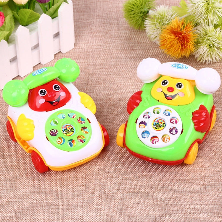 2 PCS Cartoon Creative Simulation Brake Cable Telephone Children Toy, Random Color and Style Delivery