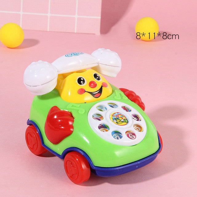 2 PCS Cartoon Creative Simulation Brake Cable Telephone Children Toy, Random Color and Style Delivery