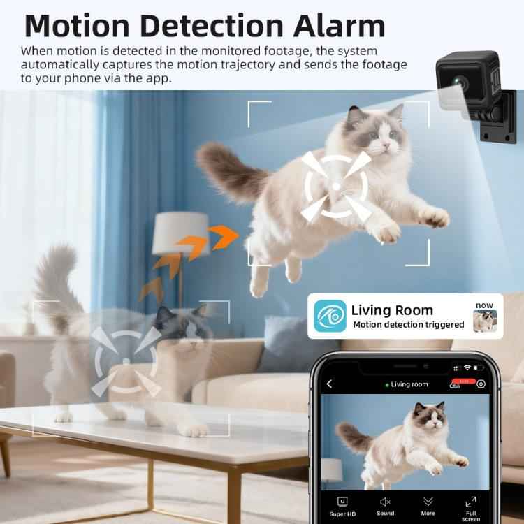 Mini Wireless Battery-Powered Camera(White)