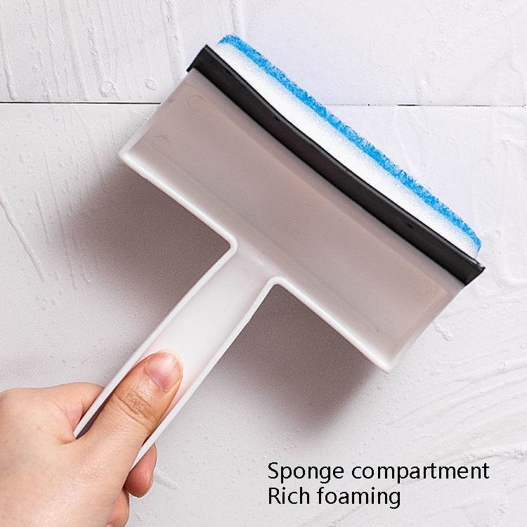 2 In 1 Window Glass Cleaning Brush Dust Collecting Window Brush Cleaning Wiper(White)