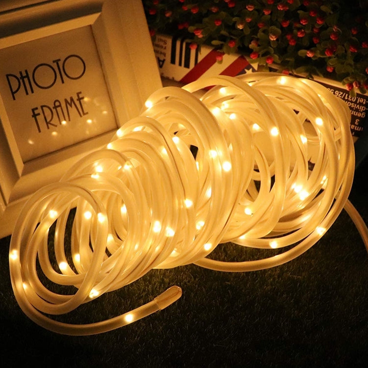 Holiday Party Decoration Tube String Lights LED Garden Decoration Casing Light with Remote Control, Spec: 7m 50 LEDs USB Powered(Warm Light)