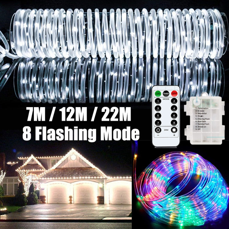 Holiday Party Decoration Tube String Lights LED Garden Decoration Casing Light with Remote Control, Spec: 7m 50 LEDs USB Powered(Warm Light)