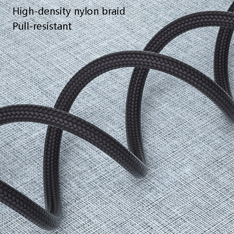 4 PCS 2.4A USB-C / Type-C to USB Braided Fast Charging Sync Data Cable, Length: 0.25m (Black)