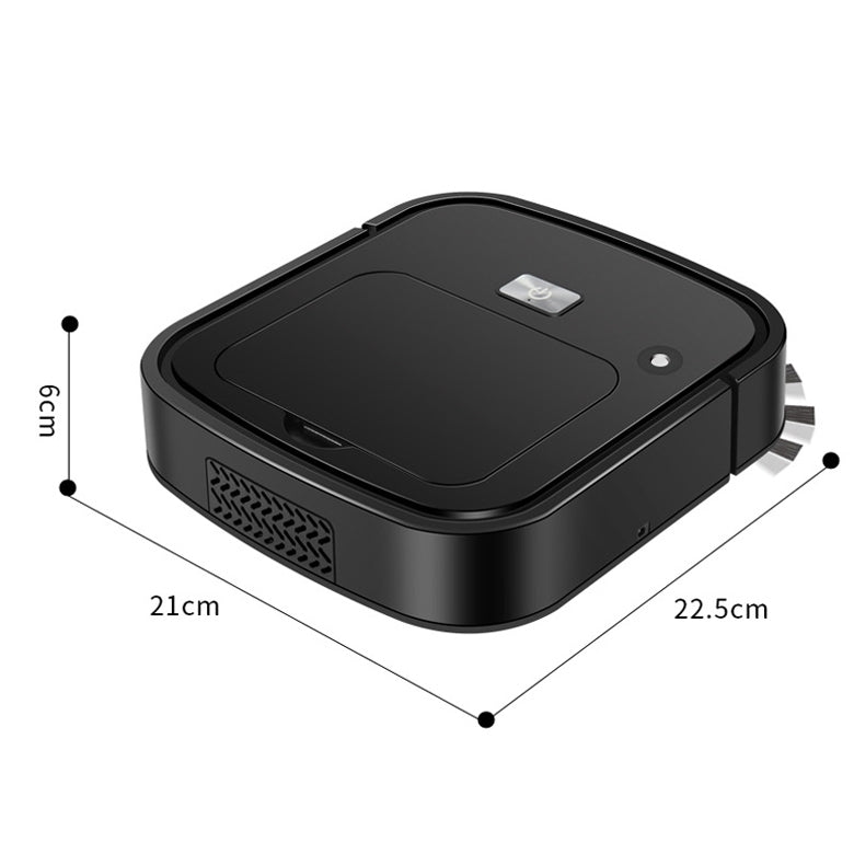 3 in 1 Smart USB Charging Sweeping Machine, Specification: Cool Black