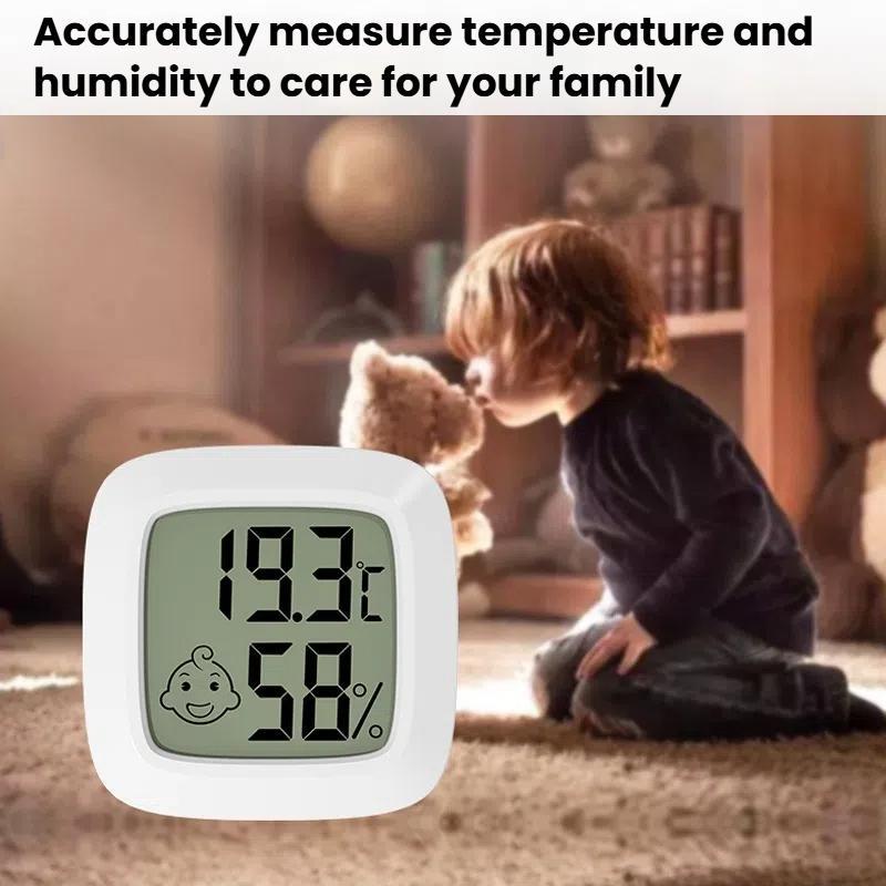 Temperature And Humidity Measuring Baby Room Temperature Meter(White)